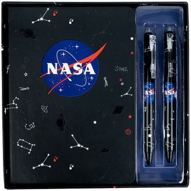 Набір подарунковий блокнот+2 ручки NASA Kite NS21-499