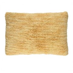 Подушка: вовна/джут, 60x40 см, колір охри POMAX Brindisi 40433-OCH-15