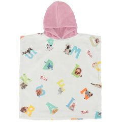 Пончо для купания ALFABETO, 120x130см, цв.101 розовое 19446/AP00