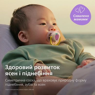 Пустышка Avent Ultra Air, 0-6 месяцев, 2 шт, дизайн для девушек SCF080/24