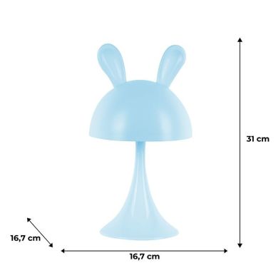 Світильник-нічник LED з акумулятором Simple Bunny, блакитний Kite K25-317-1-3