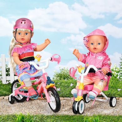 Трехколесный велосипед для куклы BABY BORN ПРИКЛЮЧЕНИЯ С БЕРТОЮ 834299